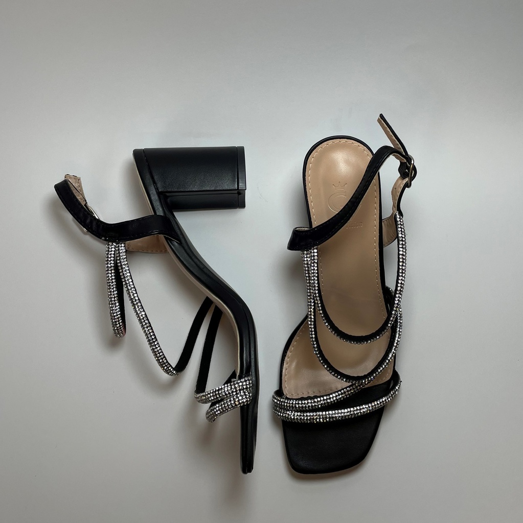 Sandalias Tacón Lagrimas de Plata