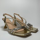 Sandalias Tacón Oro