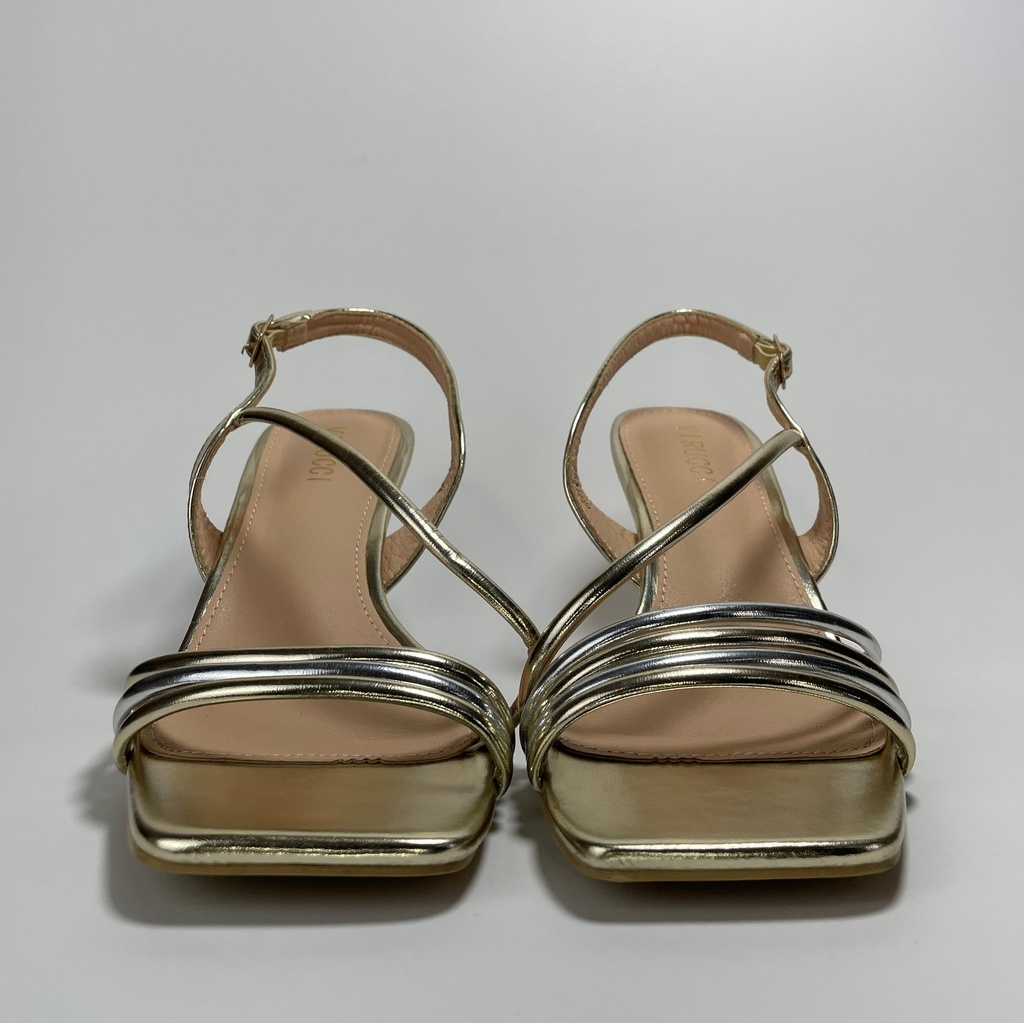 Sandalias Tacón Oro