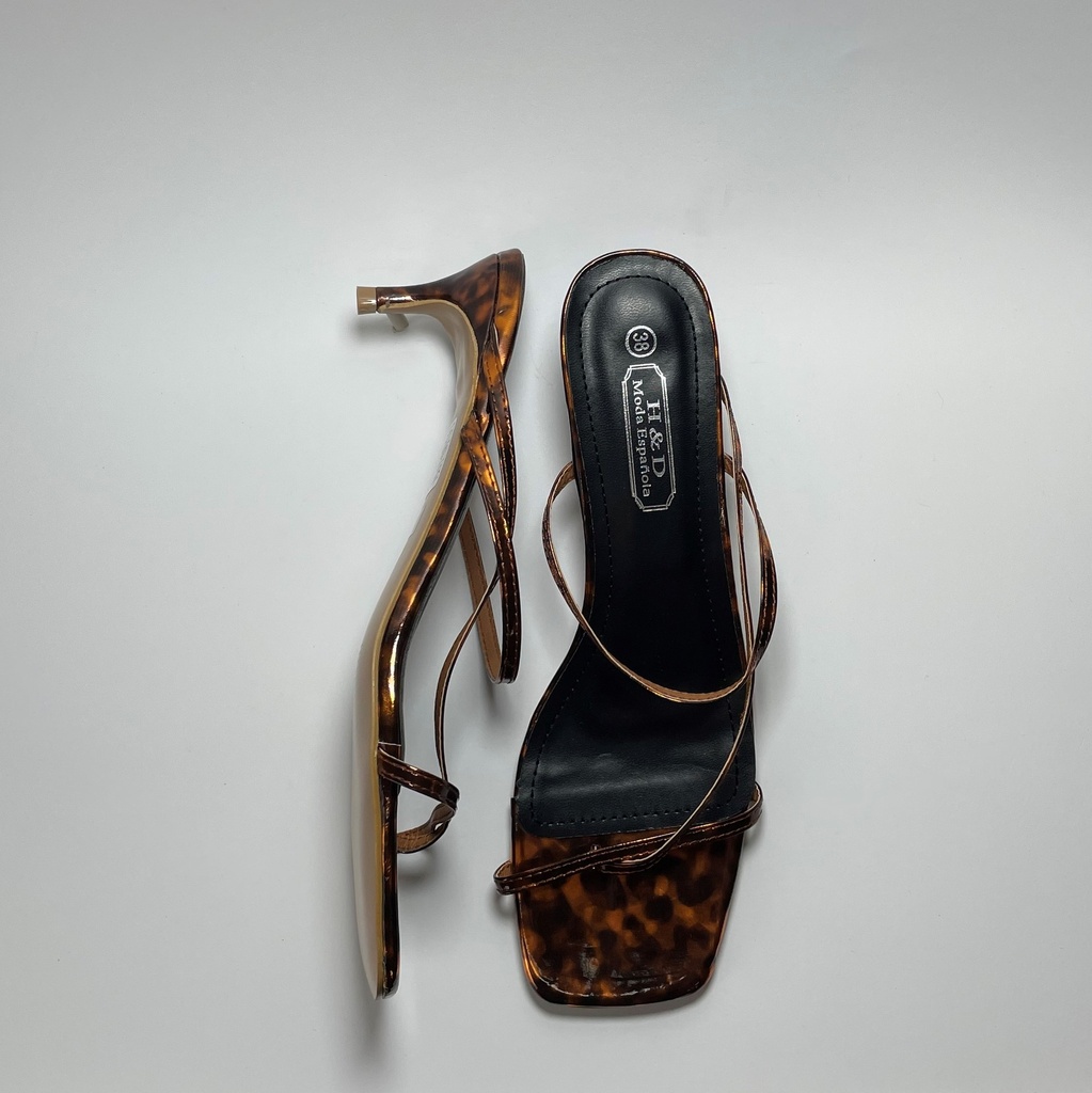 Sandalias Tacón Animal Print